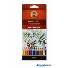 Akvarell ceruza készlet, KOH-I-NOOR 'Mondeluz 3716/12' 12 különböző szín