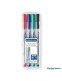 Alkoholmentes marker készlet, OHP, 0,6 mm, STAEDTLER 'Lumocolor® 316 F', 4 különböző szín