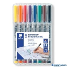 Alkoholmentes marker készlet, OHP, 1 mm, STAEDTLER 'Lumocolor® 315', 8 különböző szín