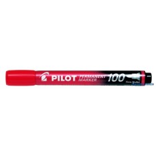 Alkoholos marker, 1-4,5 mm, kúpos, PILOT 'Permanent Marker 100', piros
