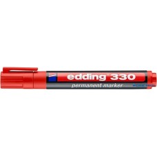 Alkoholos marker, 1-5 mm, vágott, EDDING '330', piros