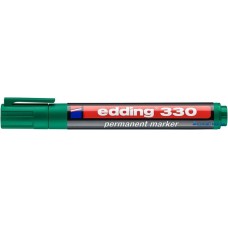 Alkoholos marker, 1-5 mm, vágott, EDDING '330', zöld
