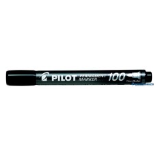 Alkoholos marker, 1 mm, kúpos, PILOT 'Permanent Marker 100', fekete