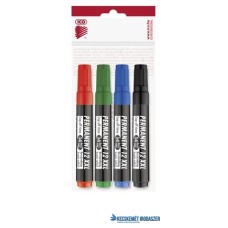 Alkoholos marker készlet, 1-4 mm, vágott, ICO 'Permanent 12 XXL', 4 különböző szín
