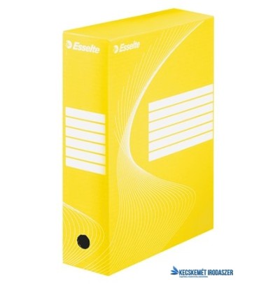 Archiválódoboz, A4, 100 mm, karton, ESSELTE 'Boxycolor', sárga
