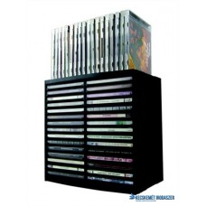CD-tároló, automata kiemelőrendszerű, 30+18 db-os, FELLOWES 'Spring', fekete