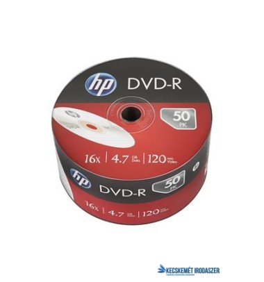 DVD-R lemez, 4,7 GB, 16x, 50 db, zsugor csomagolás, HP