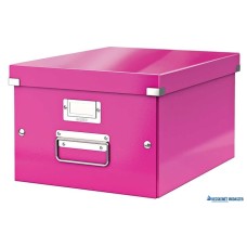 Doboz, A4 méret, LEITZ 'Click&Store', rózsaszín