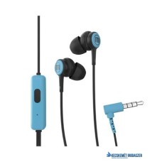 Fülhallgató, mikrofonnal, MAXELL 'Tips', kék-fekete