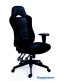 Főnöki szék, fekete/szürke gyöngyszövet-borítás, fekete lábkereszt, MAYAH Racer