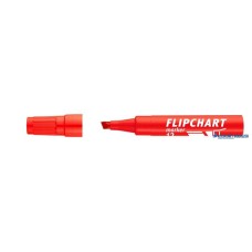 Flipchart marker, 1-4 mm, vágott, ICO 'Artip 12', piros