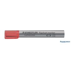 Flipchart marker, 2 mm, kúpos, STAEDTLER 'Lumocolor 356', piros