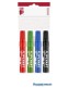 Flipchart marker készlet, 1-4 mm, vágott, ICO Artip 12, 4 különböző szín
