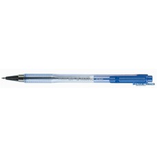 Golyóstoll, 0,27 mm, nyomógombos, átlátszó tolltest, PILOT 'BP-S Matic', kék