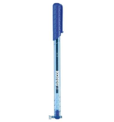 Golyóstoll, 0,7 mm, kupakos, háromszögletű, KORES 'K1-F', kék