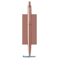Golyóstoll, 0,7 mm, nyomógombos, rózsaszín klip, rózsaszín tolltest, PARKER, 'Royal Jotter XL', kék