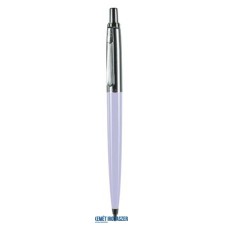 Golyóstoll, 0,8 mm, nyomógombos, pasztell lila tolltest, PAX, kék
