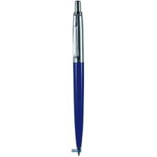 Golyóstoll, 0,8 mm, nyomógombos, sötétkék tolltest, PAX, kék