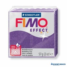 Gyurma, 57 g, égethető, FIMO 'Effect', csillámos bíborlila