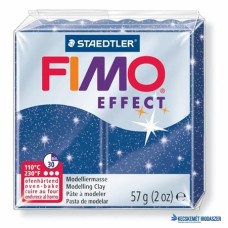 Gyurma, 57 g, égethető, FIMO 'Effect', csillámos kék