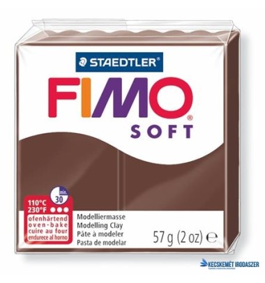Gyurma, 57 g, égethető, FIMO 'Soft', csokoládé