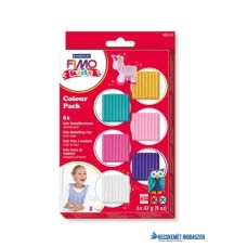 Gyurma készlet, 6x42 g, égethető, lányoknak, FIMO 'Kids Color Pack', 6 különböző szín