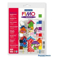 Gyurma készlet, 9x25 g, égethető, FIMO 'Soft Basic', 9 különböző szín
