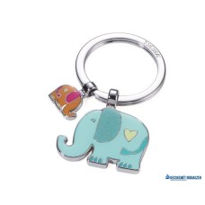 Kulcstartó, 2 charm dísszel, TROIKA 'Elefántok', vegyes színek