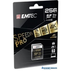 Memóriakártya, SDXC, 256GB, UHS-I/U3/V30, 95/85 MB/s, EMTEC 'SpeedIN'