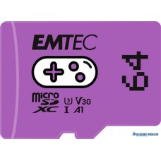 Memóriakártya, microSD, 64GB, UHS-I/U3/V30/A1, EMTEC 'Gaming'