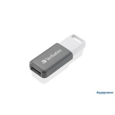 Pendrive, 128GB, USB 2.0, VERBATIM 'Databar', szürke