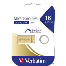 Pendrive, 16GB, USB 3.2, VERBATIM 'Executive Metal' arany
