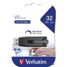 Pendrive, 32GB, USB 3.0, 60/12MB/sec, VERBATIM 'V3', fekete-szürke