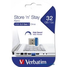 Pendrive, 32GB, USB 3.0, 80/25MB/sec, VERBATIM 'Nano Store n Stay'
