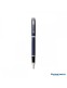 Rollertoll, 0,5 mm, ezüst színű klip, kék tolltest, PARKER 'IM Royal', kék