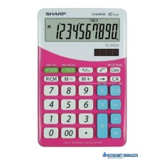 Számológép, asztali, 10 számjegy, SHARP 'EL-M332', pink
