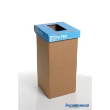 Szelektív hulladékgyűjtő, újrahasznosított, angol felirat, 20 l, RECOBIN 'Mini', kék