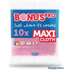 Törlőkendő, univerzális, 10 db, BONUS 'Professional Maxi', pink