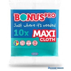Törlőkendő, univerzális, 10 db, BONUS 'Professional Maxi', zöld