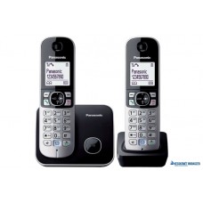 Telefon, vezeték nélküli, telefonpár, PANASONIC 'KX-TG6812PDB Duo', fekete