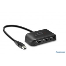 USB elosztó-HUB, 4 port, USB 2.0, passzív, SPEEDLINK 'Snappy Evo'
