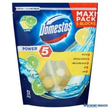 WC fertőtlenítő, 5 db-os, DOMESTOS 'Power 5', lime
