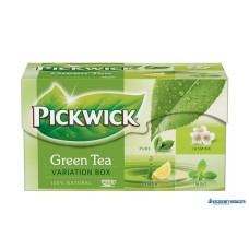 Zöld tea, 20x2 g, PICKWICK 'Zöld tea Variációk', citrom, jázmin, earl grey, borsmenta
