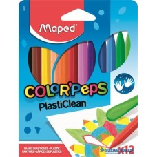 Zsírkréta, MAPED 'Color`Peps' PlastiClean, 12 különböző szín