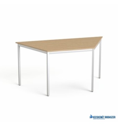 Általános asztal fémlábbal, trapéz alakú, 75x150/75 cm, MAYAH 