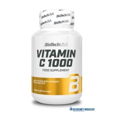 Étrend-kiegészítő tabletta, 30 tabletta, 1000mg C-vitaminnal, BIOTECH USA