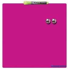 Üzenőtábla, mágneses, írható, rózsaszín, 36x36 cm, NOBO/REXEL